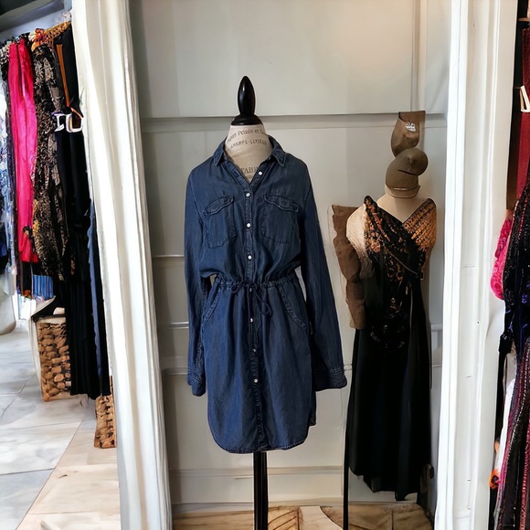 Label Of Graded Goods super soft rayon jean drawstring waistband tshirt dress - Picture 7 of 16